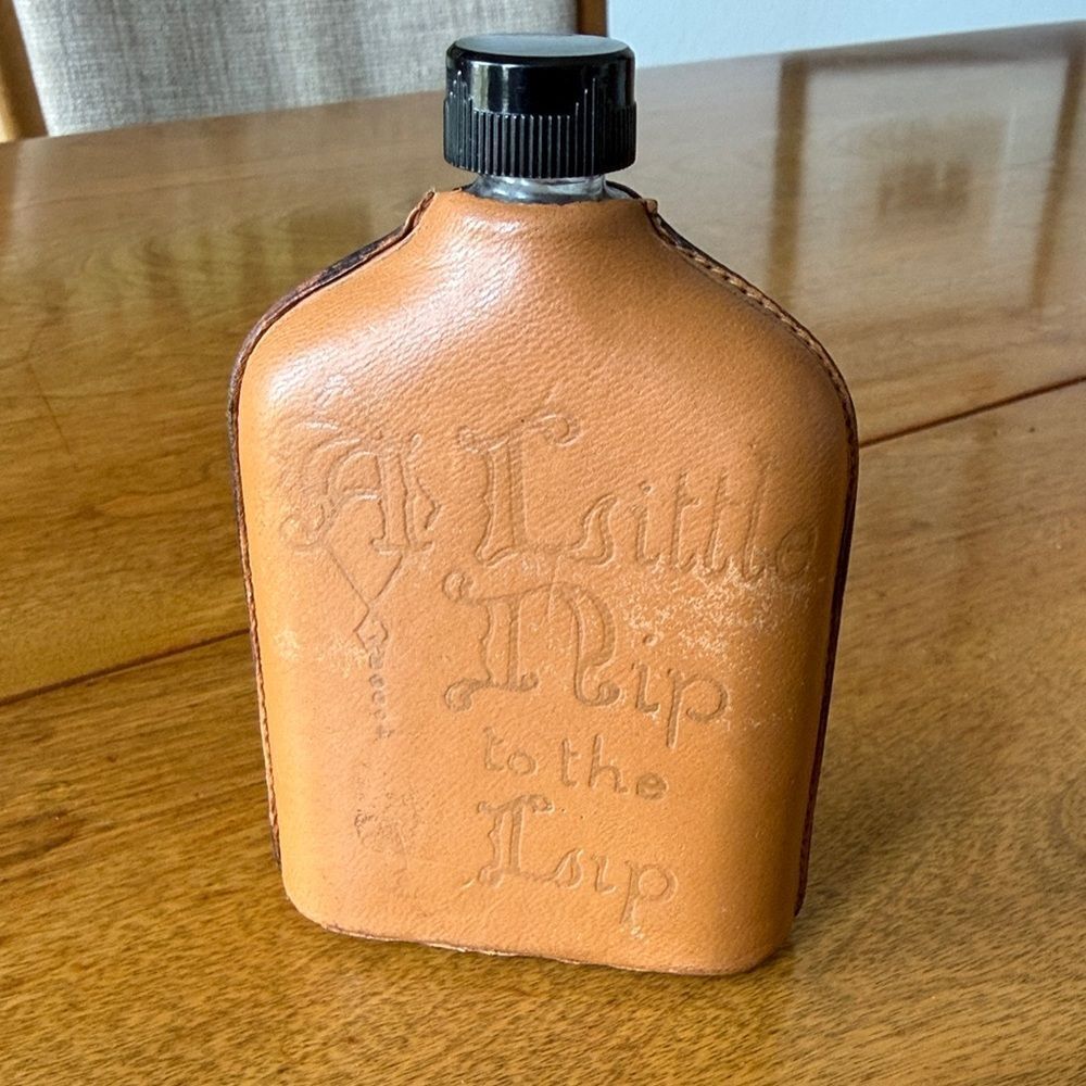 Vintage leather flask